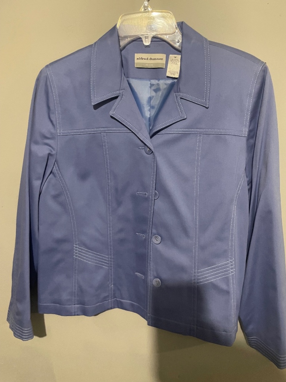 Alfred  Dunner women’s 8P blue button up suit jacket
